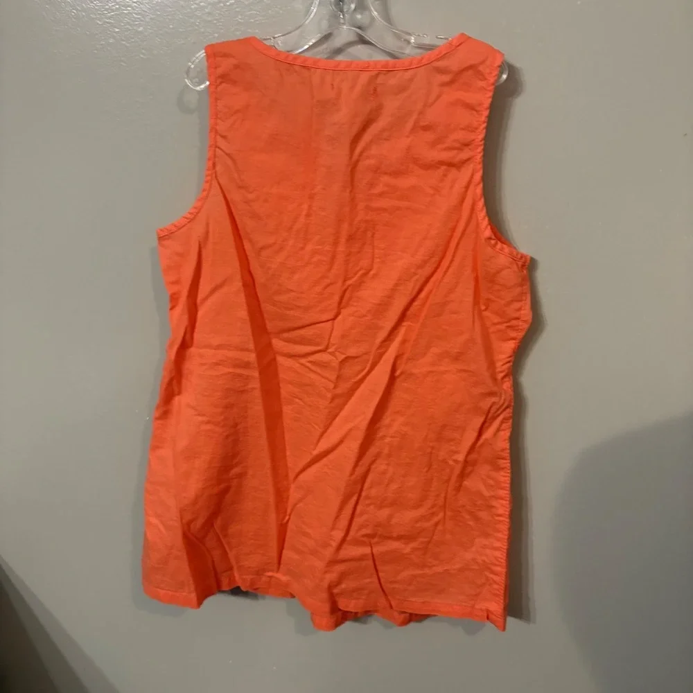 Old Navy Set of 2 Sleeveless Top Orange Teal Sequin Embellished (Girls Medium 8)